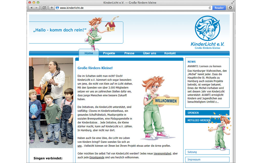 KinderLicht Webseite 1